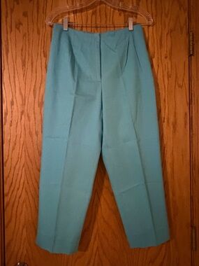 Talbots Teal Cropped Ankle Dress Pants